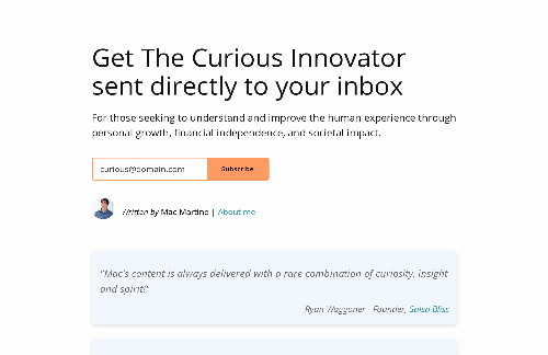 startuptile The Curious Innovator-A newsletter for thinkers and doers.