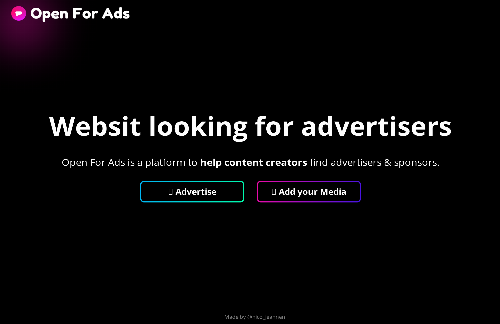 startuptile Open For Ads-A platform to help indie medias find sponsors