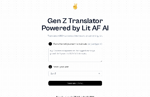 startuptile Rewrite a sentence or paragraph in Gen Z slang with the help of AI-