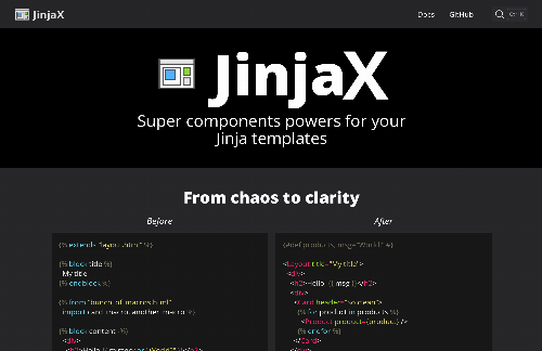 startuptile JSX Syntax for Jinja Templates-