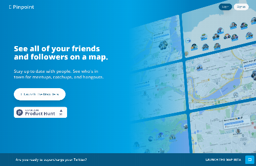 startuptile See your Twitter friends and followers nearby on a map-