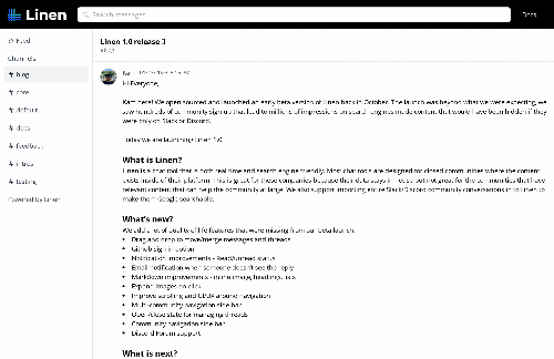 startuptile Linen.dev 1.0 release – Open-source Google-searchable Slack alternative-