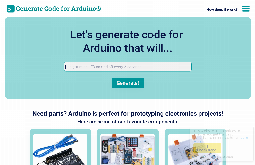 startuptile Duino Code Generator-Automatically generate code for any Arduino compatible board!