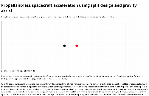 startuptile Propellant-less spacecraft acceleration using split design-