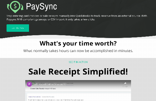 startuptile Paysync-Create Sale Receipt in QuickBooks  effortlessly.