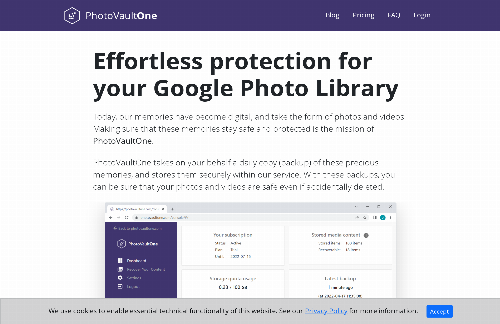 startuptile Hello from PhotoVaultOne, a Google Photos backup and recovery service-