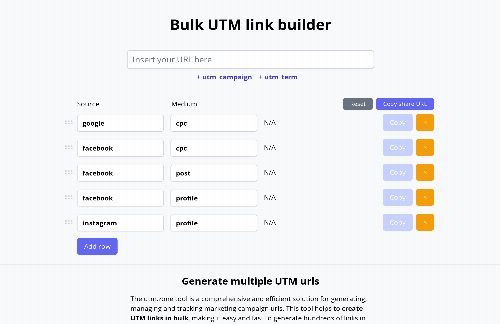 startuptile Utm.zone – Bulk UTM link builder-