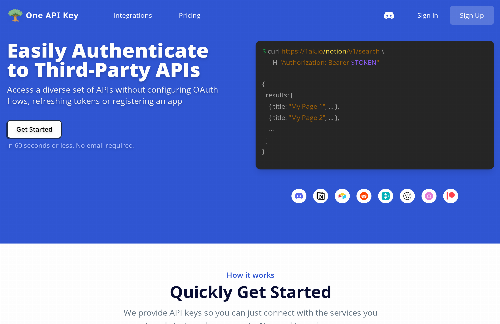 startuptile One API Key – Third-Party API Integrations with Zero Setup-