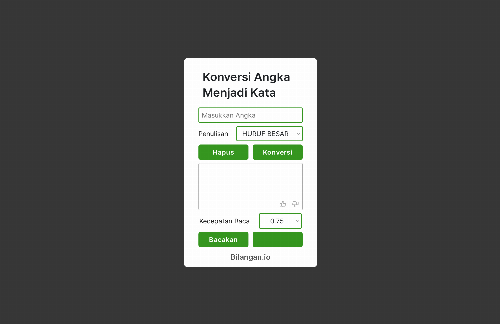 startuptile Bilangan.io-Numbers to words converter but in Indonesian