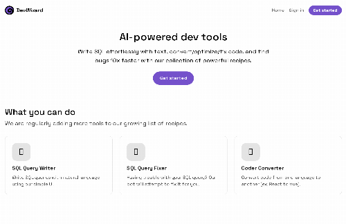 startuptile DevWizard-AI-powered dev tools.