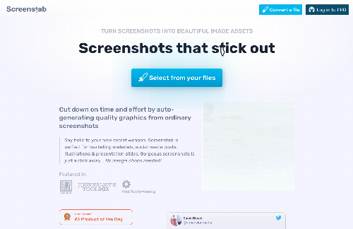 startuptile I made a tool that turns screenshots into dramatically angled photos-