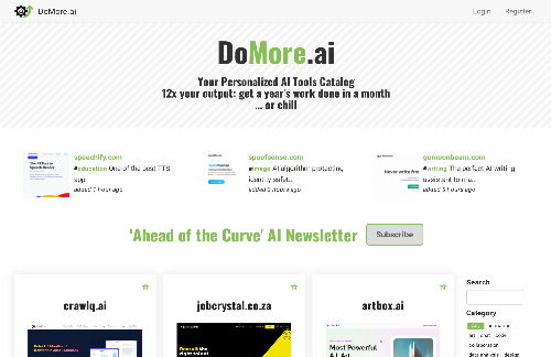 startuptile DoMore.ai-Get access to the latest AI tools and resources.