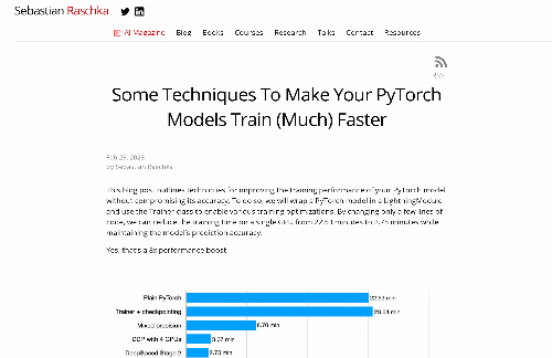 startuptile Some Techniques to Make Your PyTorch Models Train Faster-