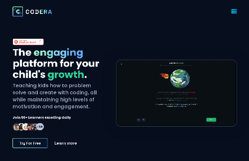 startuptile Codera-Teaching kids how to think in a way that they really love.