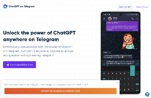 startuptile ChatGPT Inline Bot on Telegram-