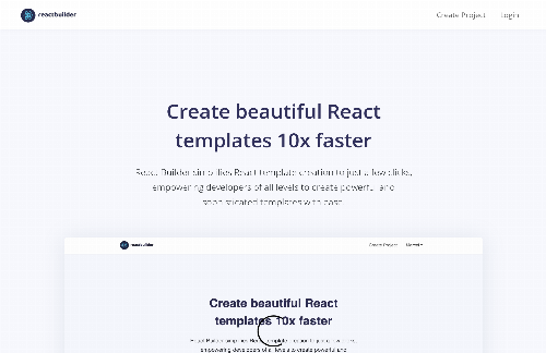 startuptile reactbuilder.dev-Simple React Template Builder