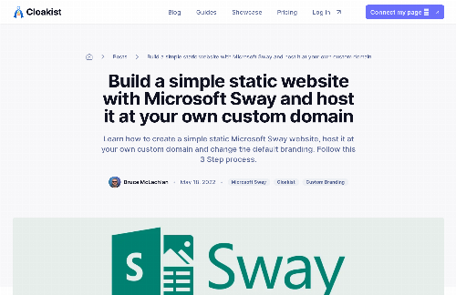 startuptile I built a missing feature for Microsoft Sway sites, custom domains-