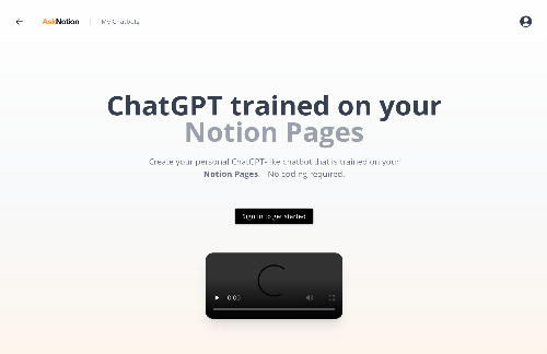 startuptile Build ChatGPT-like chatbots trained on your Notion Pages-