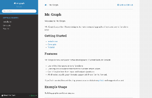 startuptile Mr. Graph – A graph definition and execution library for Python-