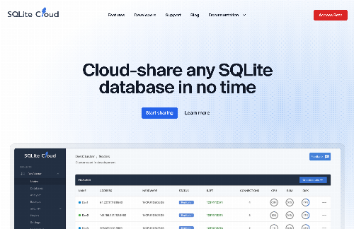 startuptile SQLite Cloud – Cloud-share any SQLite database-
