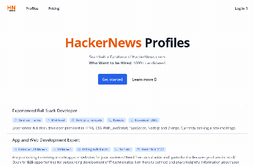 startuptile HN Profiles – Searchable Database of People “Who Want to Be Hired”-