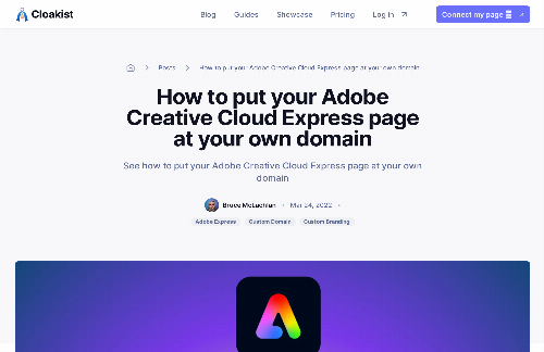 startuptile Custom Domain for Adobe Express/Slate/Spark-