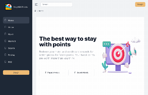 startuptile StayWithPoints-Redeem your hotel and credit card rewards for better places 