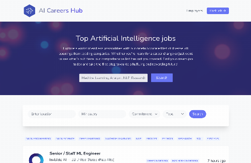 startuptile AI Careers Hub-Top Artificial Intelligence jobs. Find your dream job today.