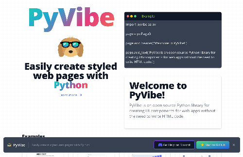 startuptile Generate styled web pages with just Python-