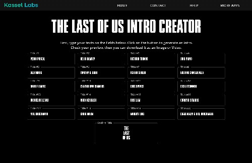 startuptile The Last of Us Intro Creator-