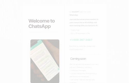 startuptile ChatGPT over WhatsApp Service-