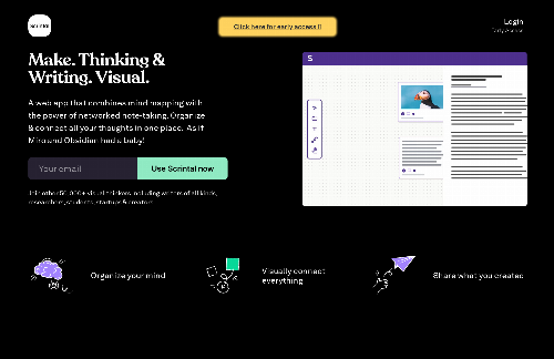 startuptile Scrintal-Scrintal is a visual note-taking and mind-mapping tool