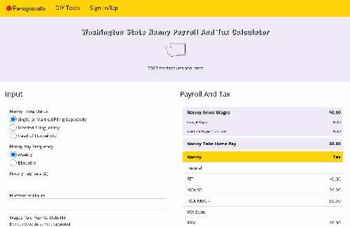 startuptile Free nanny payroll and tax calculator for Washington state-