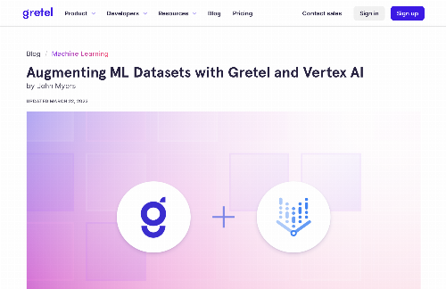 startuptile Augmenting ML Datasets with Gretel and Vertex AI-