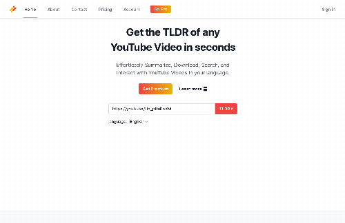 startuptile You-tldr-Summarize and Interact with YouTube Videos in your language-