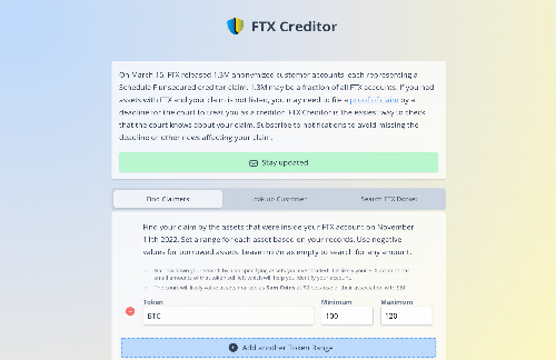 startuptile FTX Creditor – Confirm that the bankruptcy court has your claim-