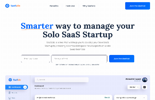 startuptile SaaSolo-All-in-one tool for Solo Founders to get started