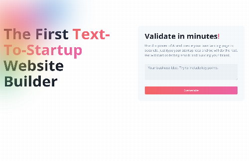 startuptile Senec.ai-Build a site and validate your startups in minutes with AI