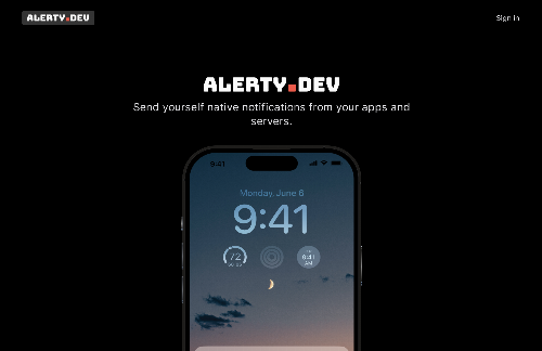 startuptile Alerty.dev – Native Push Notification API for iOS Home Screen Web Apps-