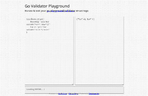 startuptile Go Validator Playground-