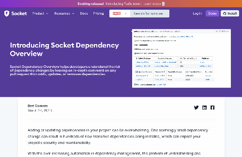 startuptile Socket Dependency Overview – Get Clarity over Your Dependencies-