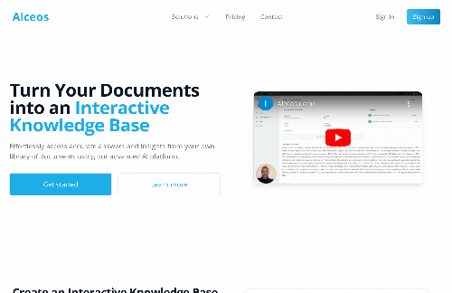 startuptile Alceos – AI Knowledge Base for Your Data-