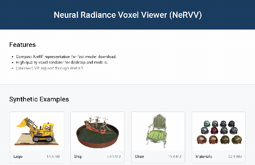 startuptile Neural Radiance Voxel Viewer for WebGL-