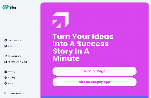 startuptile 60sec.site – AI Generated Landing Pages in Seconds-