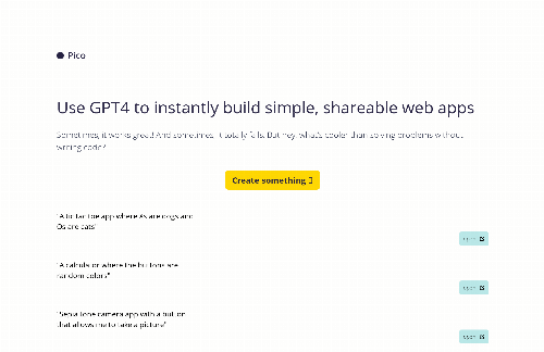 startuptile Use GPT4 to quickly build simple, shareable web apps-