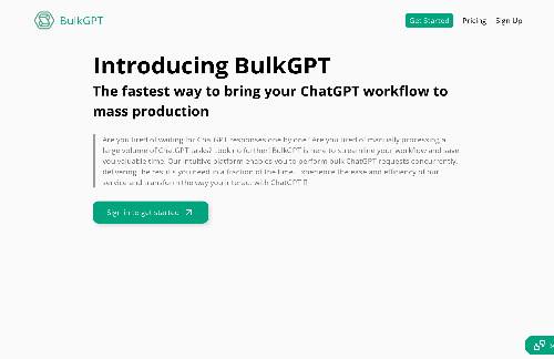startuptile BulkGPT-BulkGPT is an efficient solution for scaling up your ChatGPT