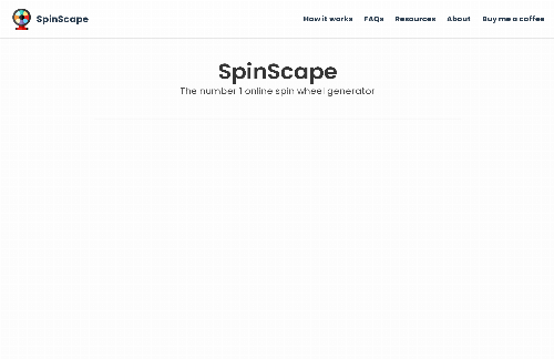 startuptile SpinScape-Online spin wheel generator