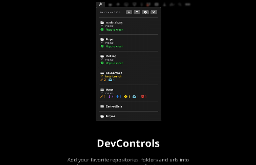 startuptile A small utility (repo manager, shortcuts, etc.) I made for devs (macOS)-