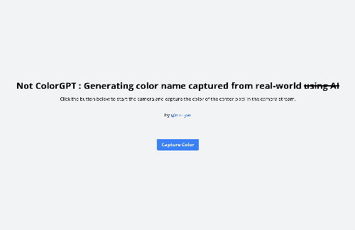 startuptile Not ColorGPT – Capture color names from real-world without using AI-
