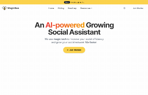 startuptile MagicBee-A.I. Growing Social Assistant.